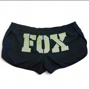 Fox Racing Lowrise Women's Black and Neon Green Shorts w/ Deep Side Slit